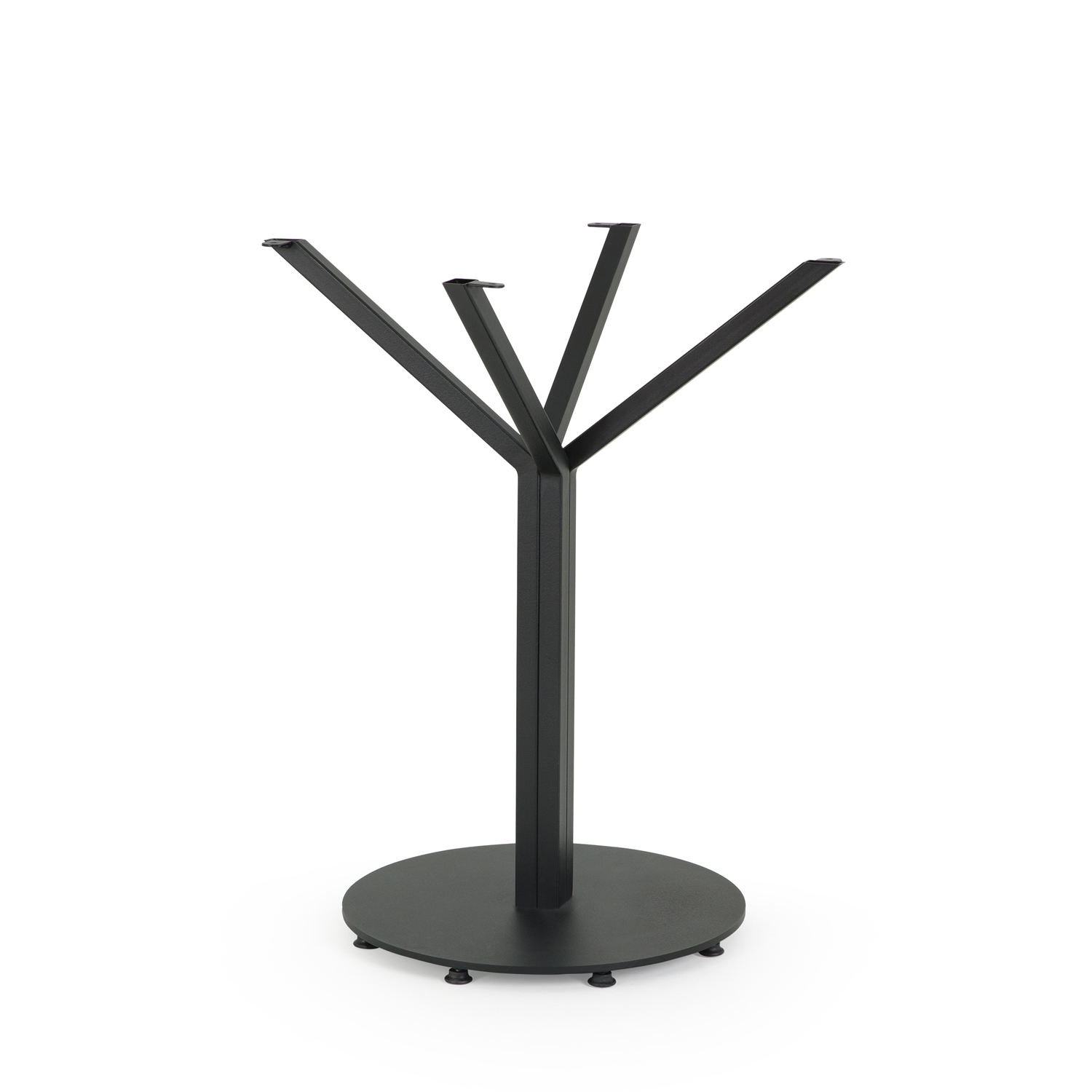 Table base Tree. Metal table base with 4 shoulders, finished by black color. Nice design and possibility of customization according to your wishes. 