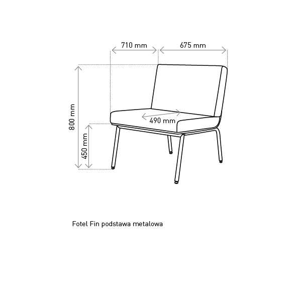 Marbet Křeslo FIN kovová konstrukce