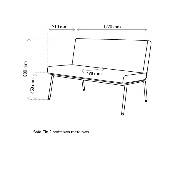 Marbet Pohovka FIN 2 kovová konstrukce