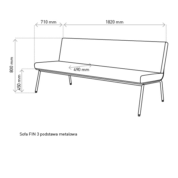 Marbet Pohovka FIN 3 kovová konstrukce