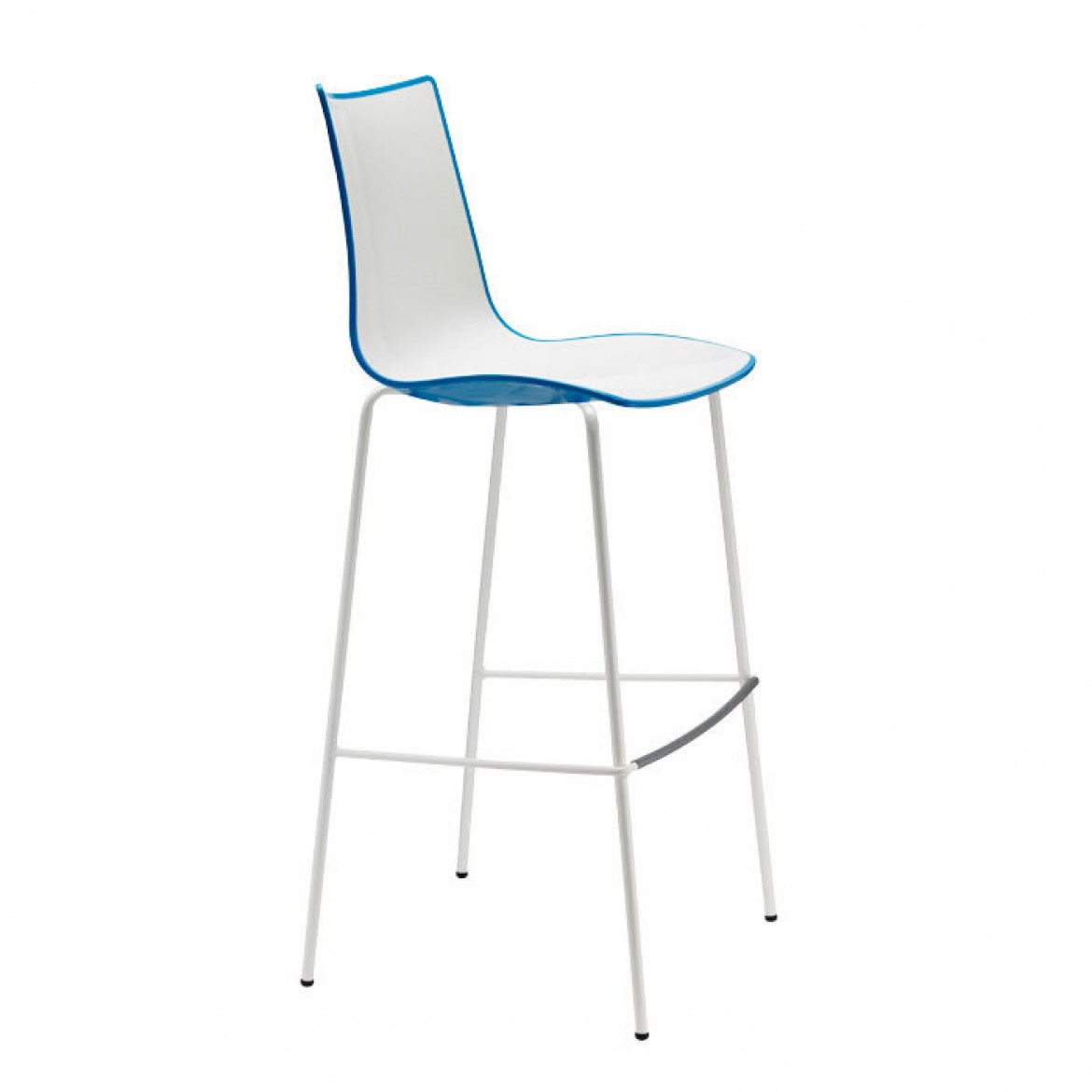 ZEBRA BICOLORE BARSTOOL h.80 tubular coated steel