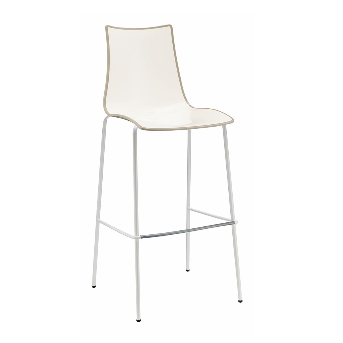 ZEBRA BICOLORE BARSTOOL h.80 tubular coated steel