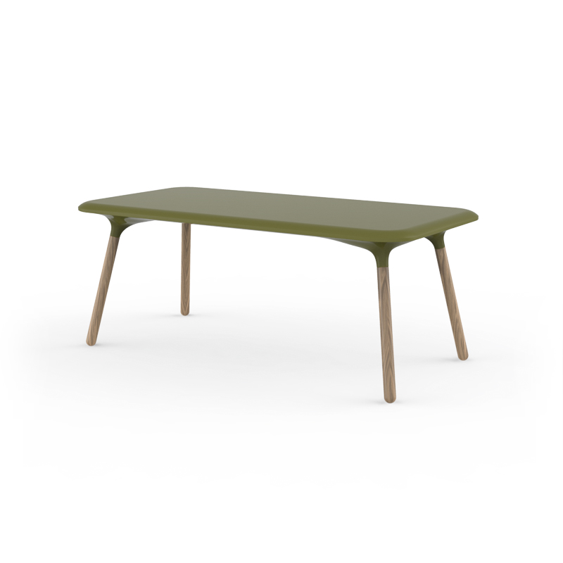 SLOO TABLE 180 IROKO WOOD LEGS